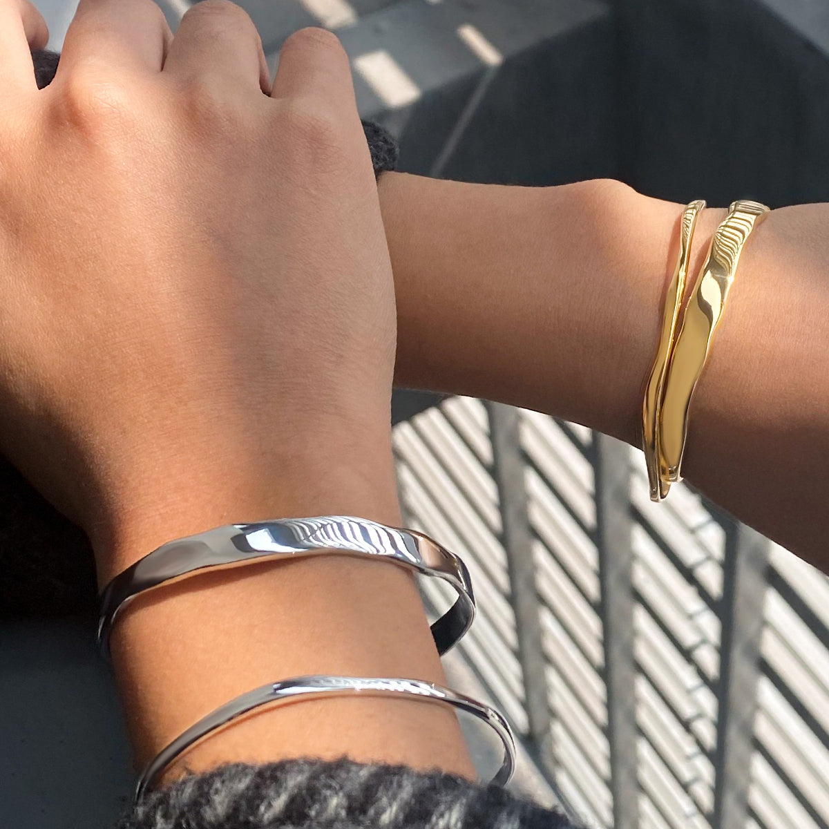 Sora Cuff Stack Premium Bracelet - 18K Gold Plated
