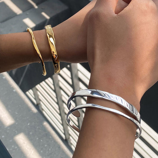 Sora Cuff Stack Premium Bracelet - 18K Gold Plated