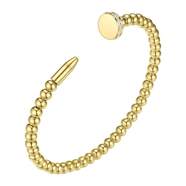 Bead Nail Designer Premium Cuff - 18K Gold Plated