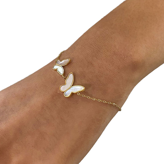 Butterfly Fluttering Premium Bracelet - 18K Gold Plated