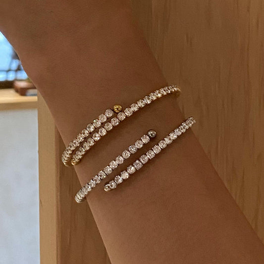 Tennis Wrap Premium Bracelet - 18K Gold Plated