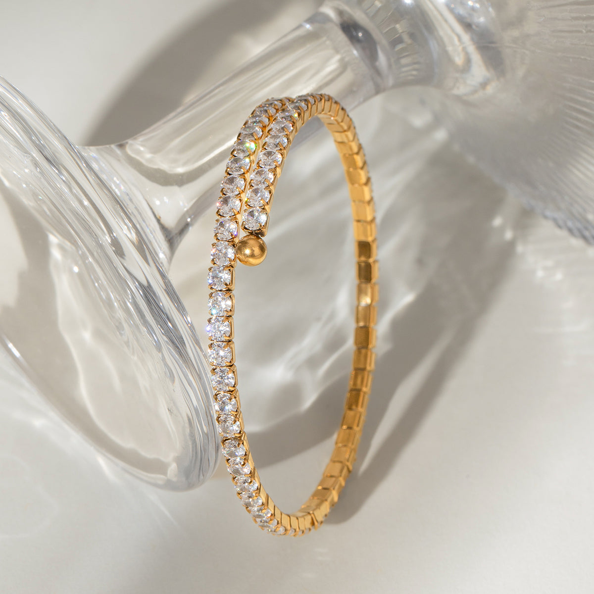 Tennis Wrap Premium Bracelet - 18K Gold Plated