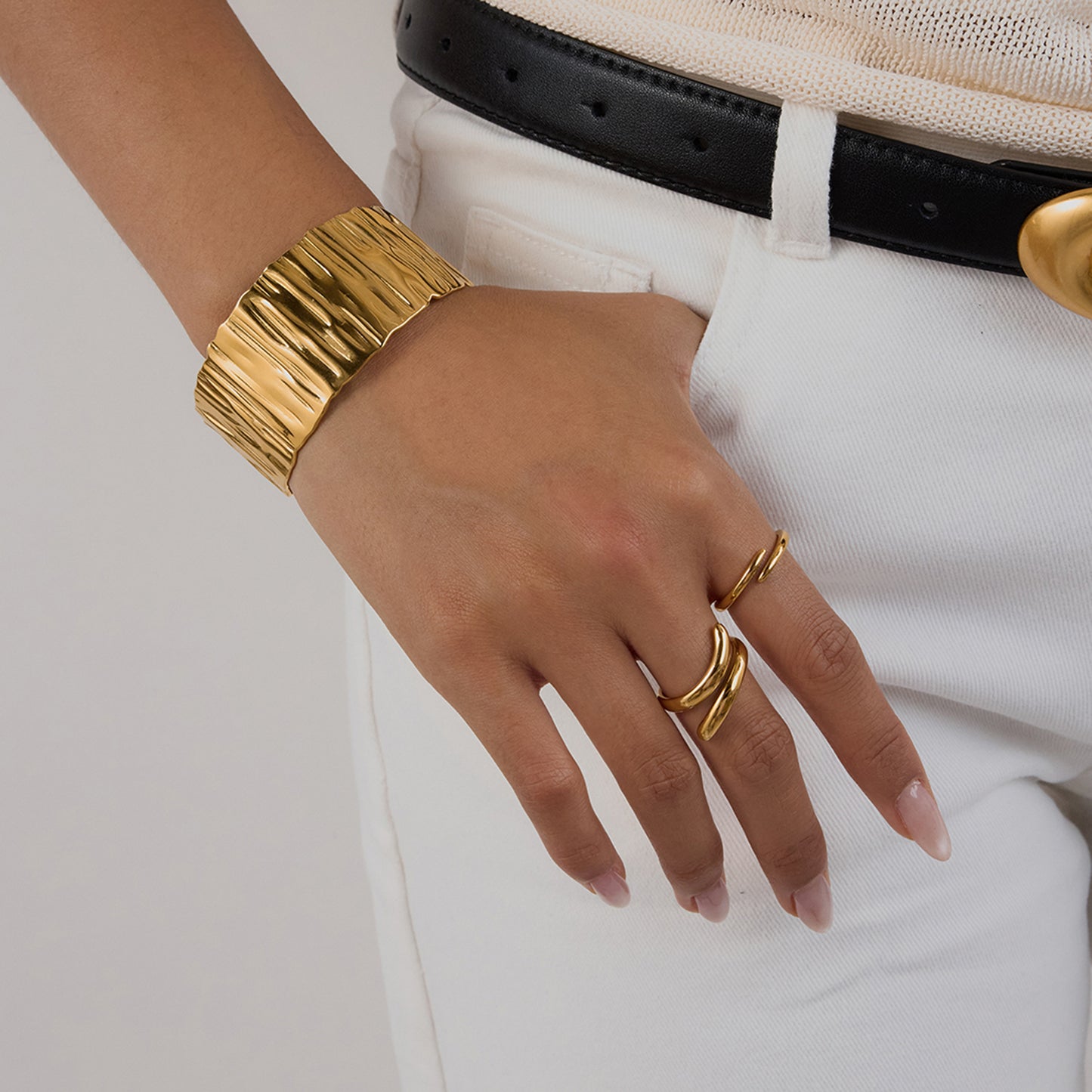 Celine Premium Cuff Bracelet - 18K Gold Plated
