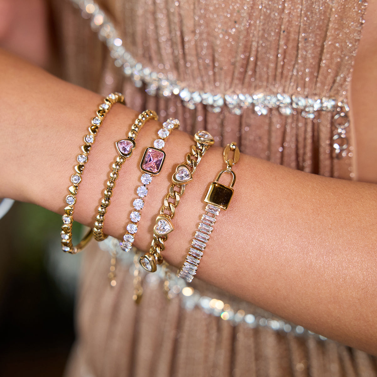 Heart Bead Premium Bracelet - 18K Gold Plated