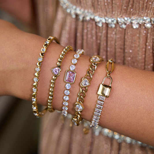 Heart Bead Premium Bracelet - 18K Gold Plated