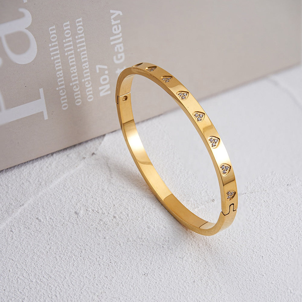 Sweatheart Designer Premium Bracelet- 18K Gold Plated