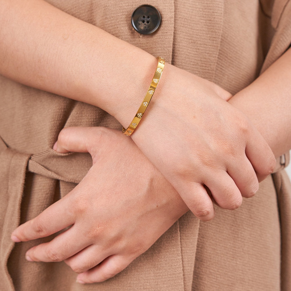Sweatheart Designer Premium Bracelet- 18K Gold Plated