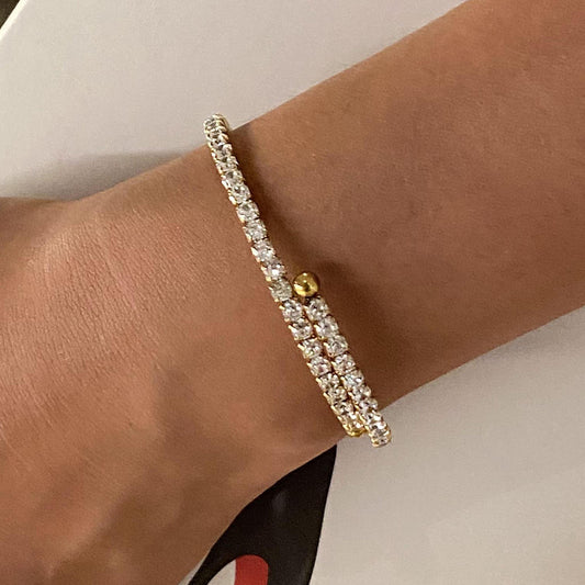 Tennis Wrap Premium Bracelet - 18K Gold Plated