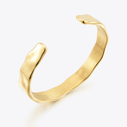 Irregular Designer Premium Cuff - 18K Gold Plated