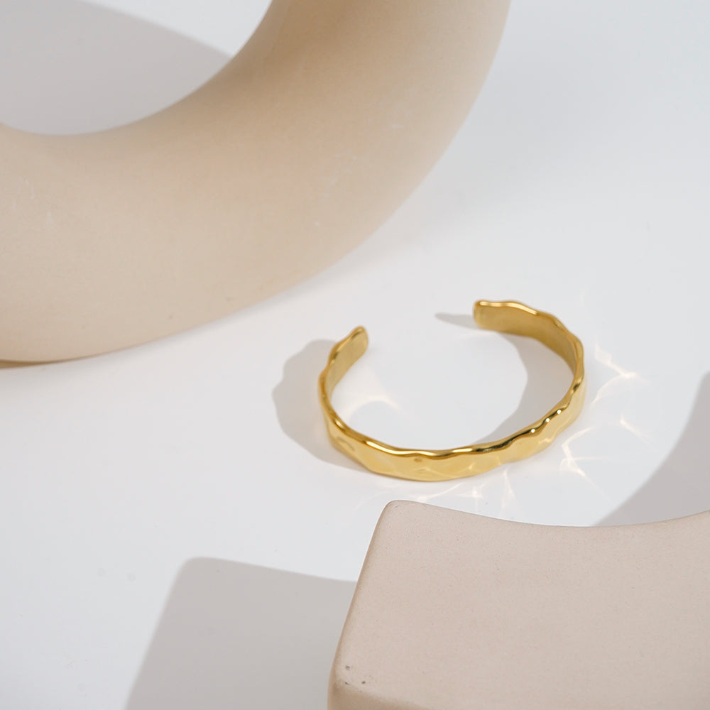 Irregular Designer Premium Cuff - 18K Gold Plated