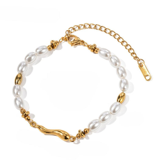 Mysie Pearl Premium Bracelet - 18K Gold Plated