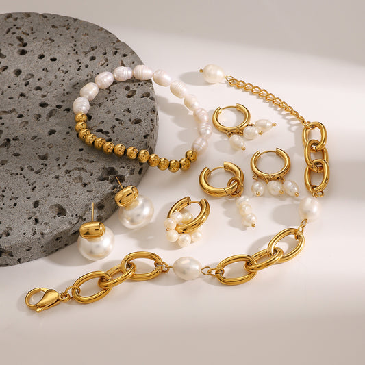 Alira Pearl Bead Premium Bracelet - 18K Gold Plated