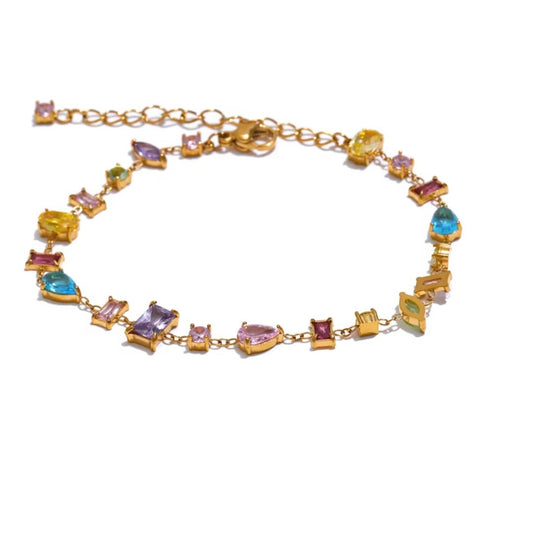 Adelise Gems Premium Bracelet - 18K Gold Plated