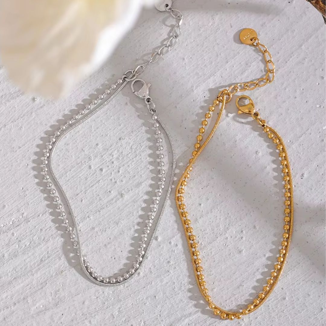 Cascade Beads Premium Bracelet - 18K Gold Plated