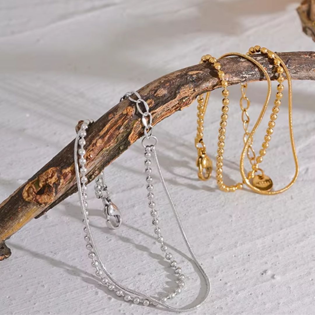 Cascade Beads Premium Bracelet - 18K Gold Plated