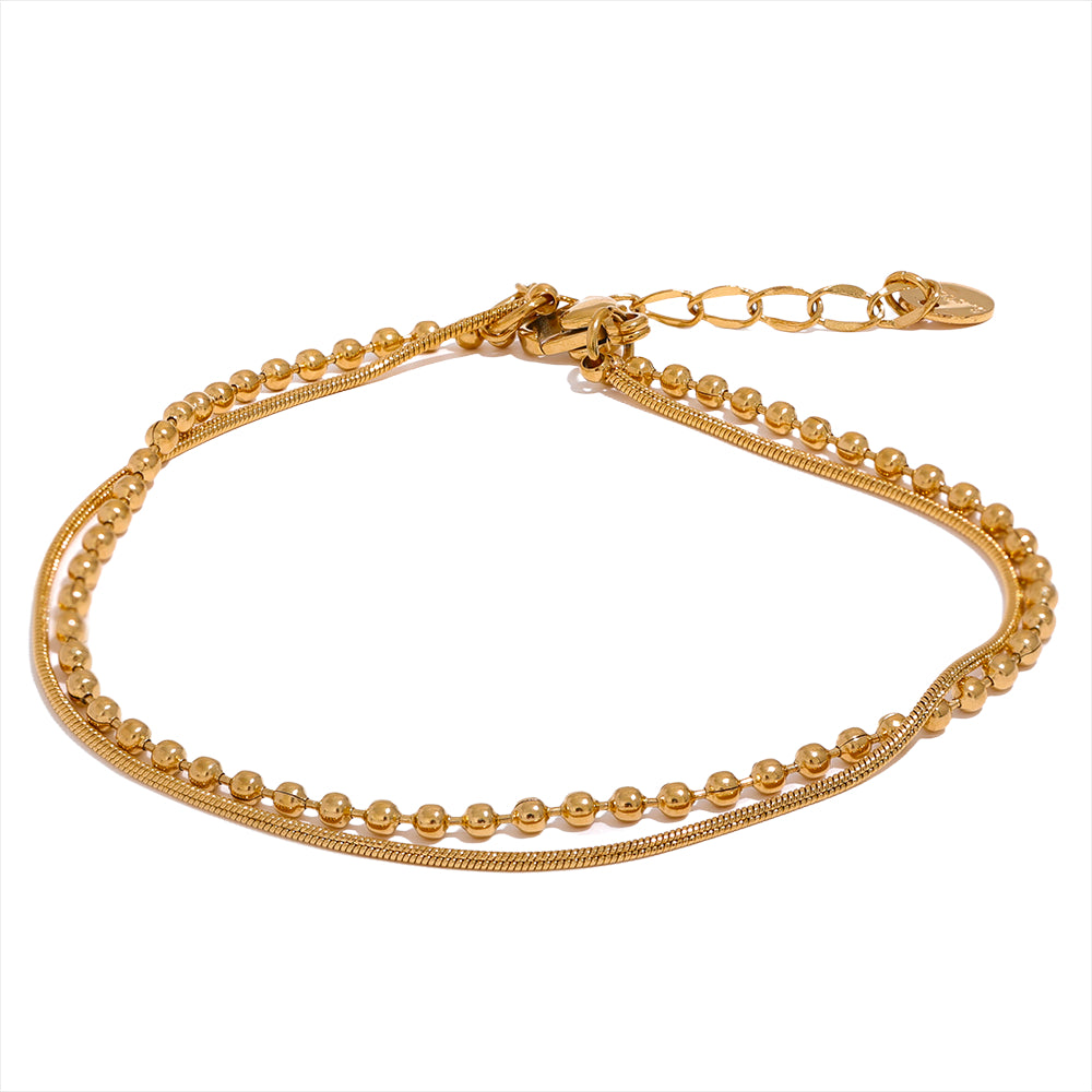 Cascade Beads Premium Bracelet - 18K Gold Plated