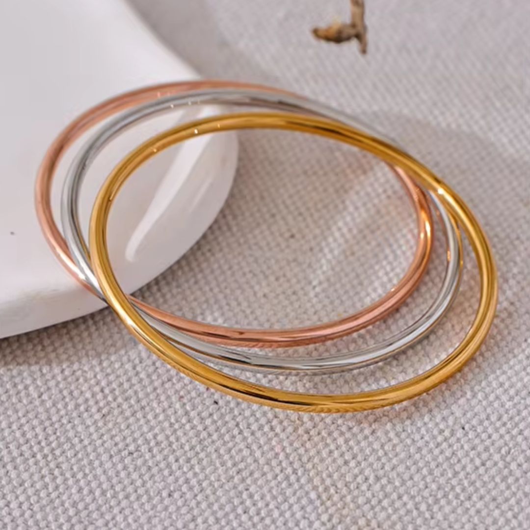 Classic Bangles Premium Bracelet - 18K Gold Plated