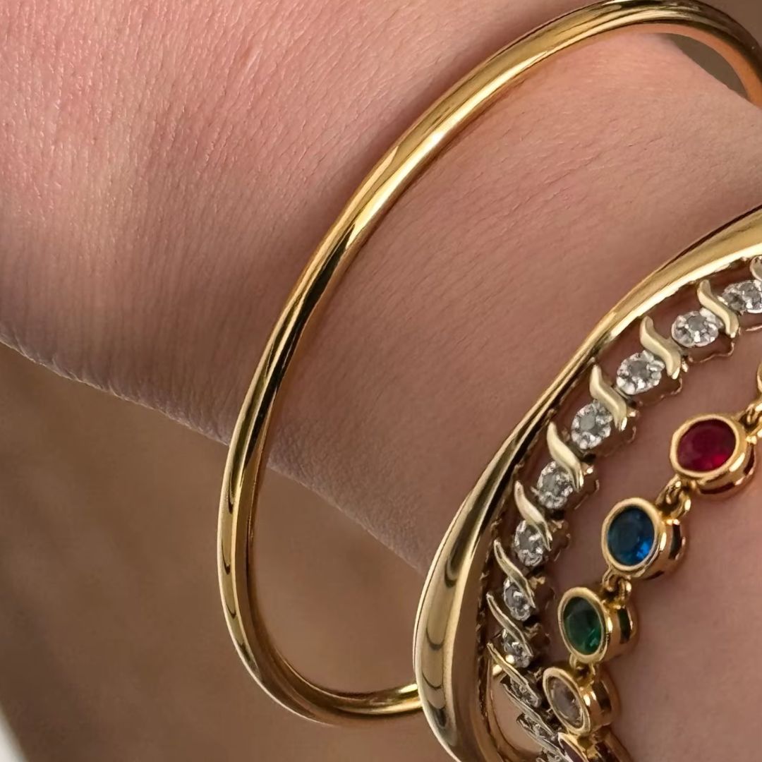 Classic Bangles Premium Bracelet - 18K Gold Plated