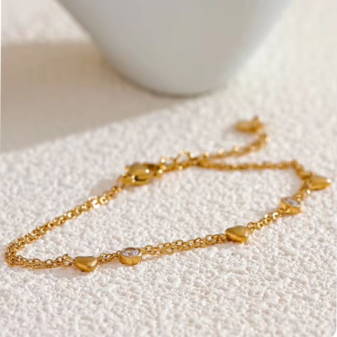 lovelace Heart Premium Bracelet - 18K Gold Plated