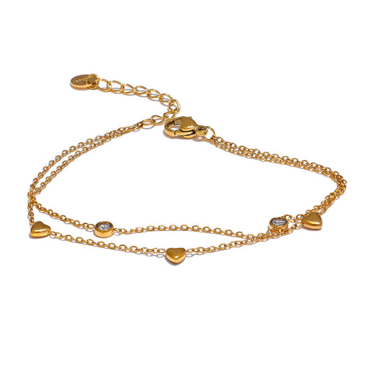 lovelace Heart Premium Bracelet - 18K Gold Plated
