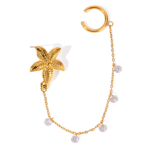 Orel Starfish Premium Earcuff - 18K Gold Plated