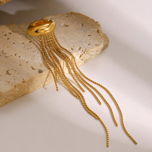 Lira Tassel Premium Earcuff - 18K Gold Plated