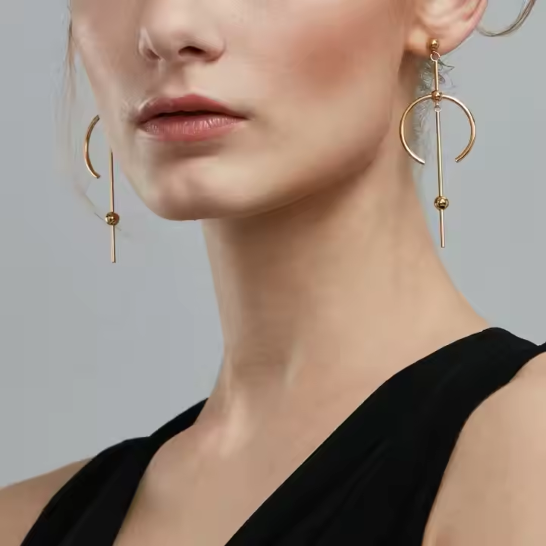 Moonveil Designer Premium Earrings - 18K Gold Plated