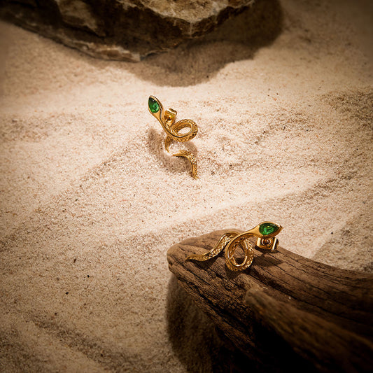 Serpent Queen Designer Premium Earrings - 18K Gold Plated