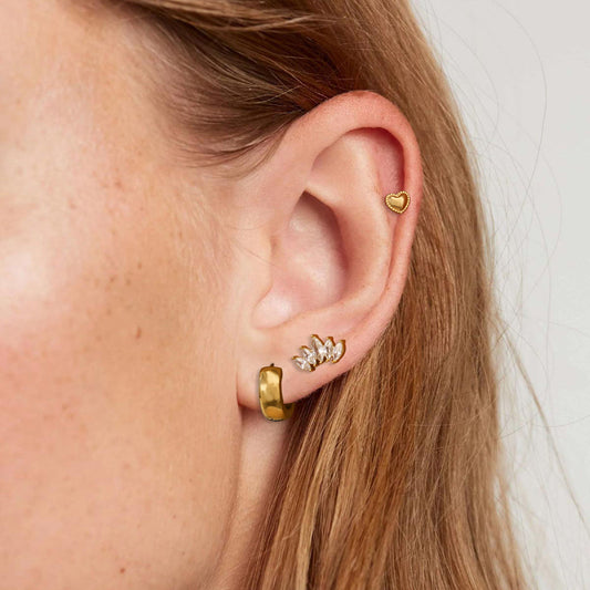 Nira Stack Set  Premium Earrings - 18K Gold Plated