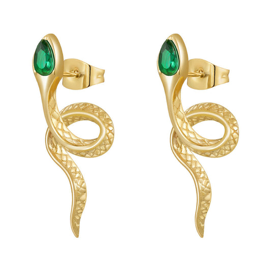 Serpent Queen Designer Premium Earrings - 18K Gold Plated