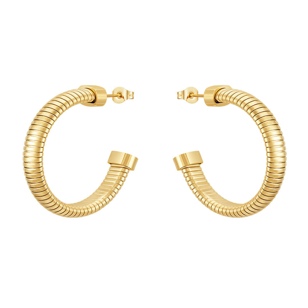 Coil Designer Premium Earrings - 18K Gold Plated