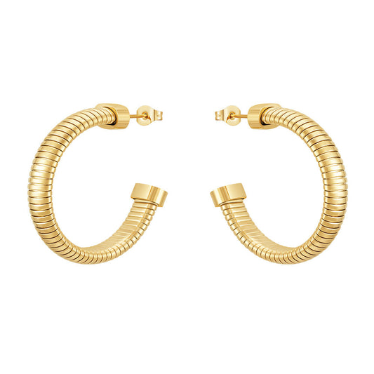 Coil Designer Premium Earrings - 18K Gold Plated