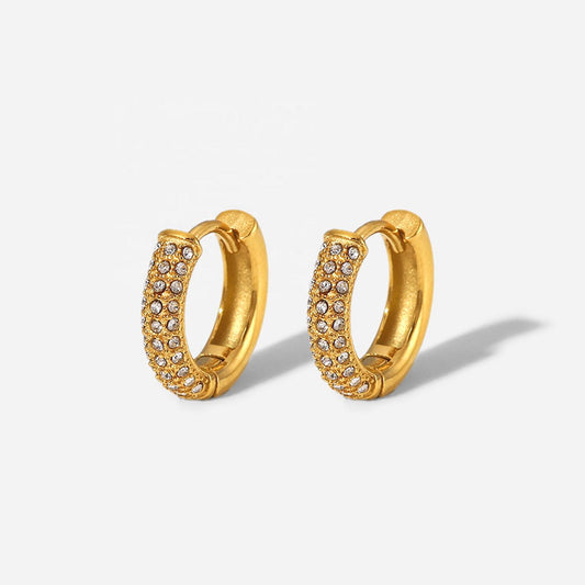 Lani Hoop Premium Earrings - 18K Gold Plated