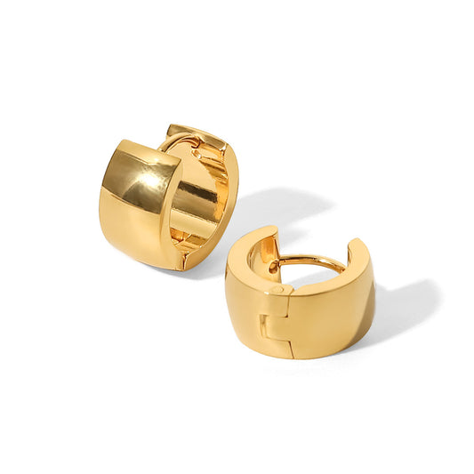 Thick Hoop Premium Earrings - 18K Gold Plated
