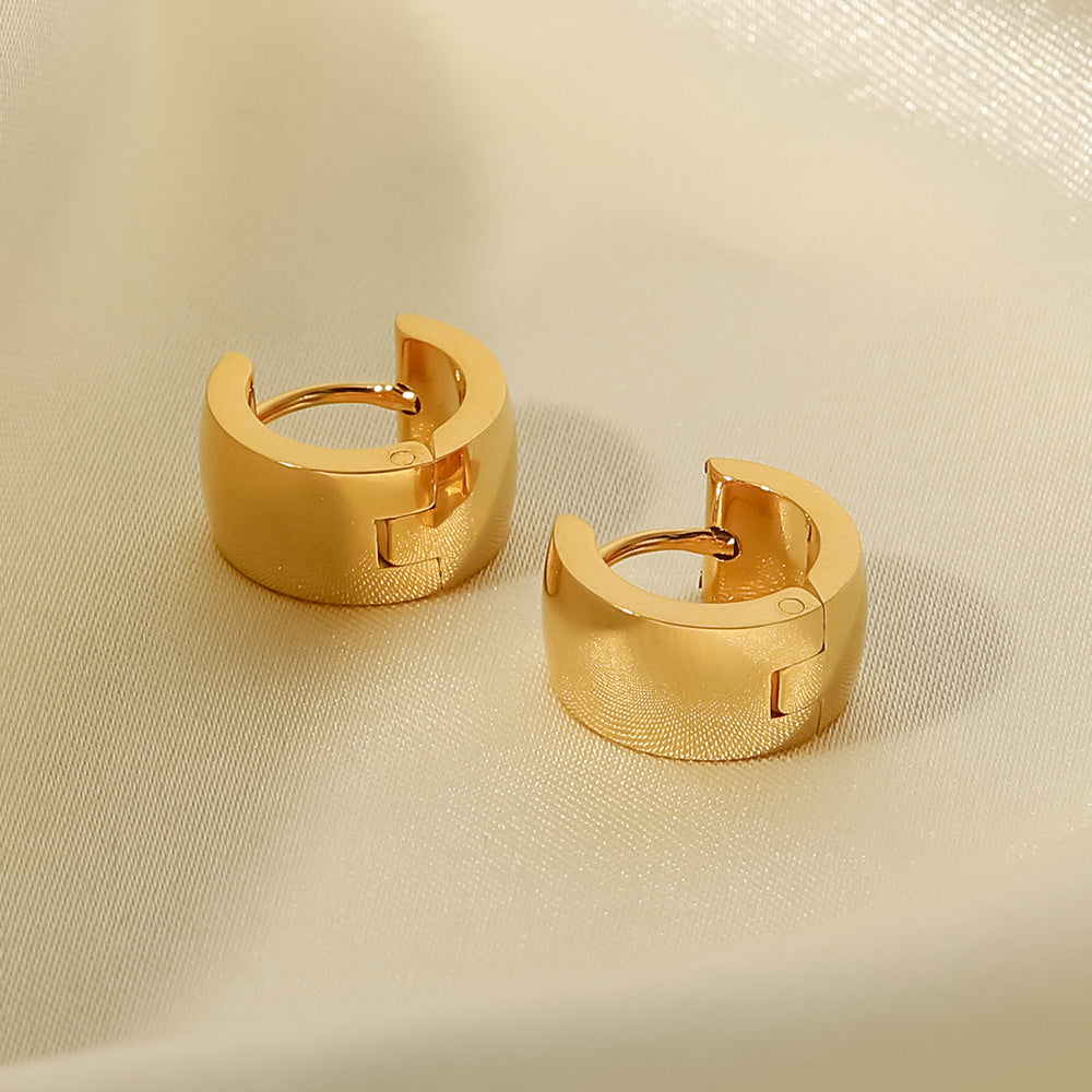 Thick Hoop Premium Earrings - 18K Gold Plated