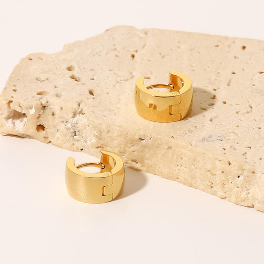 Thick Hoop Premium Earrings - 18K Gold Plated