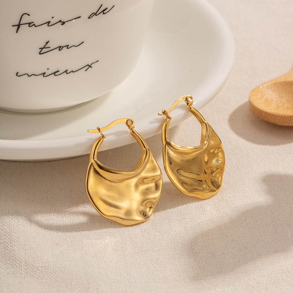 Suri Hoop Premium Earrings - 18K Gold Plated
