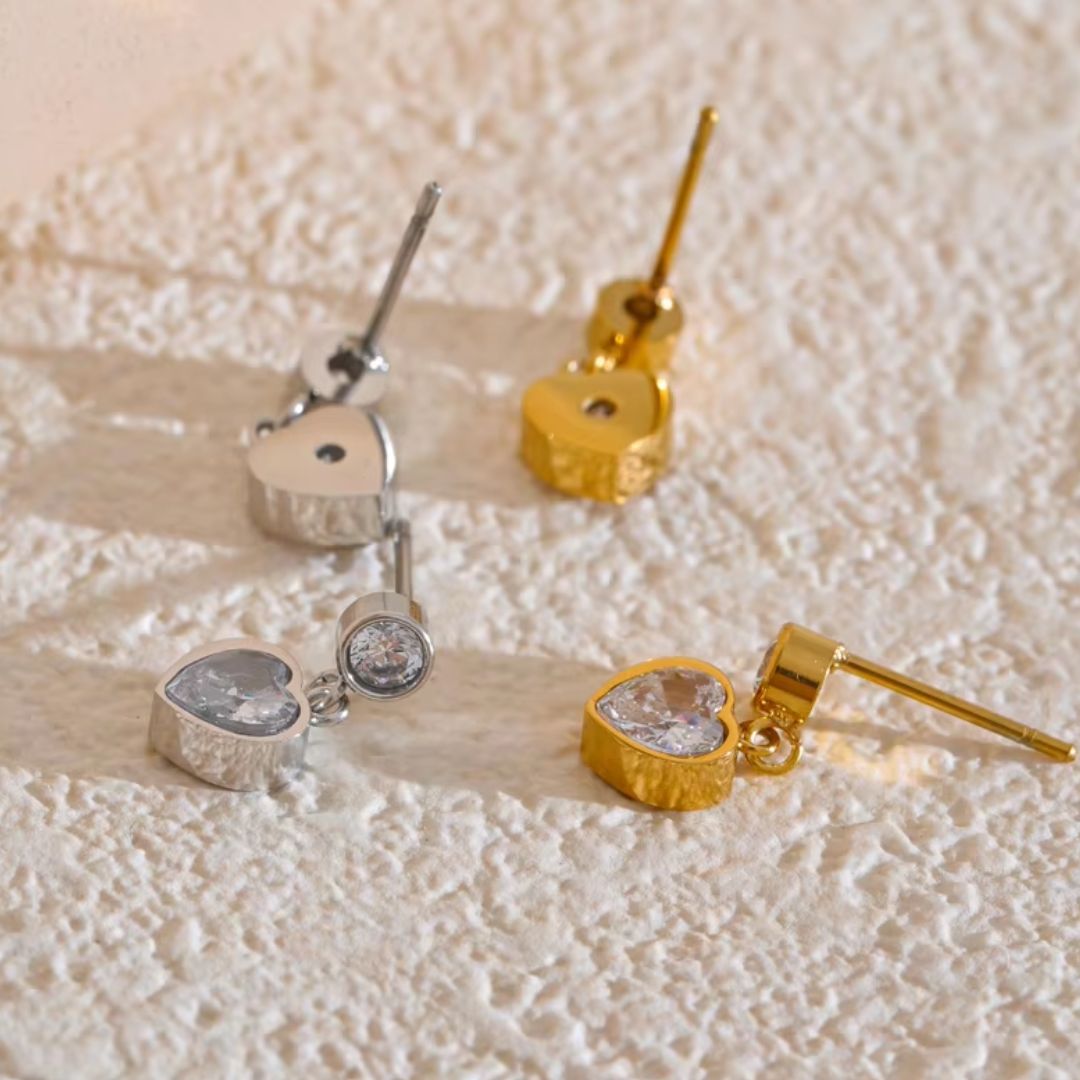 Venus Heart Premium Earrings - 18K Gold Plated
