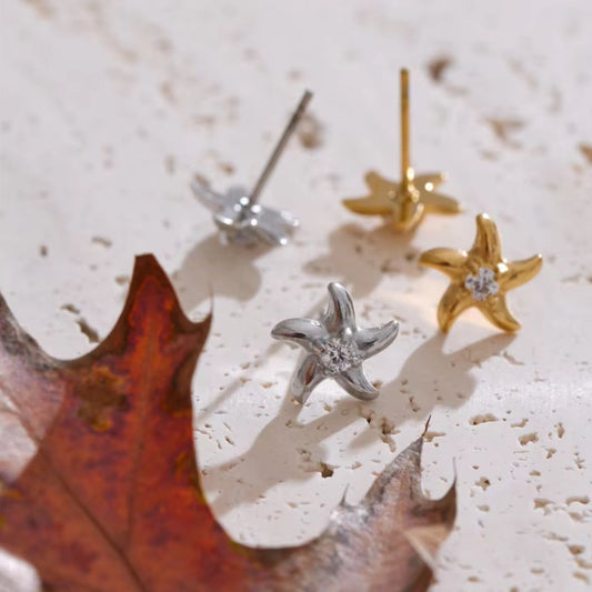 Starfish Stud Premium Earrings - 18K Gold Plated