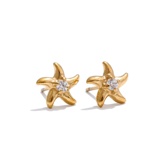 Starfish Stud Premium Earrings - 18K Gold Plated