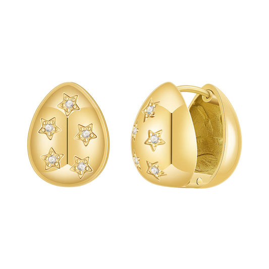 Starry Studs Designer Premium Earrings - 18K Gold Plated