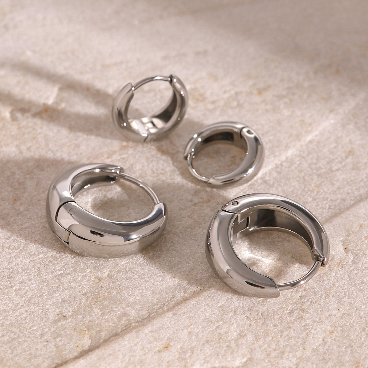 Risa Classic Hoops Premium Earrings - 18K Gold Plated