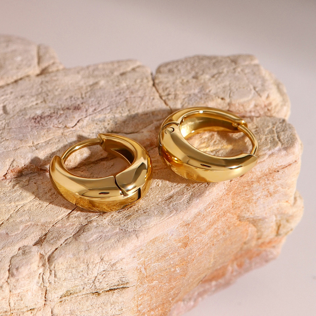 Risa Classic Hoops Premium Earrings - 18K Gold Plated