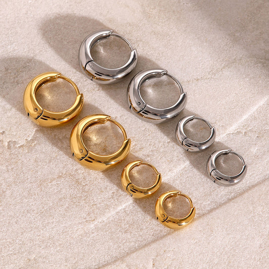 Risa Classic Hoops Premium Earrings - 18K Gold Plated
