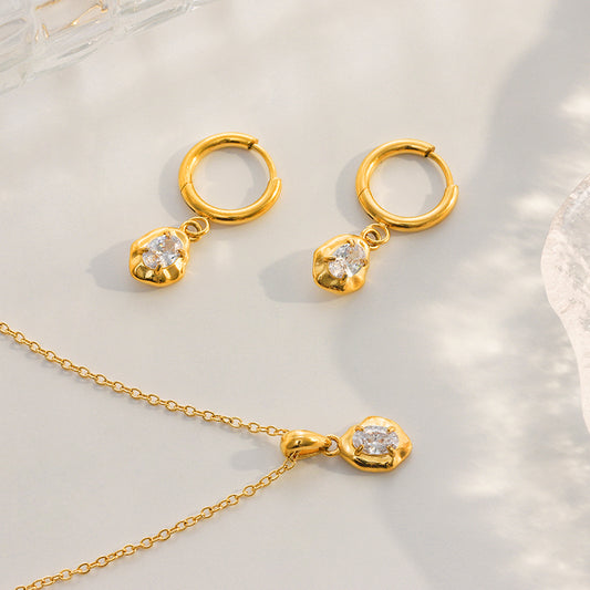 Yuna Zircon Premium Jewelry Set - 18K Gold Plated
