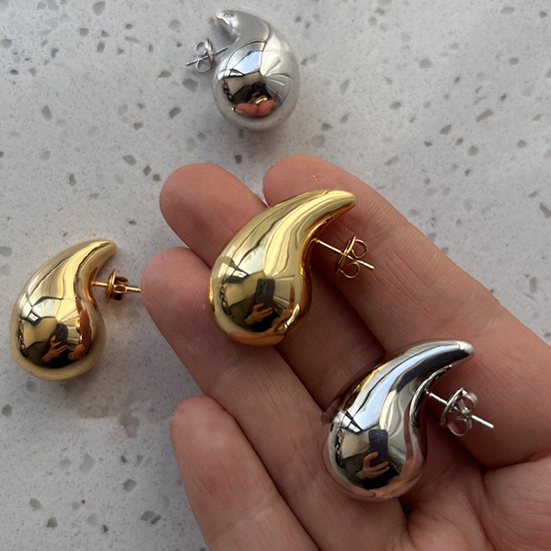Gold Drop Designer Premium Earrings - 18K Gold Plated