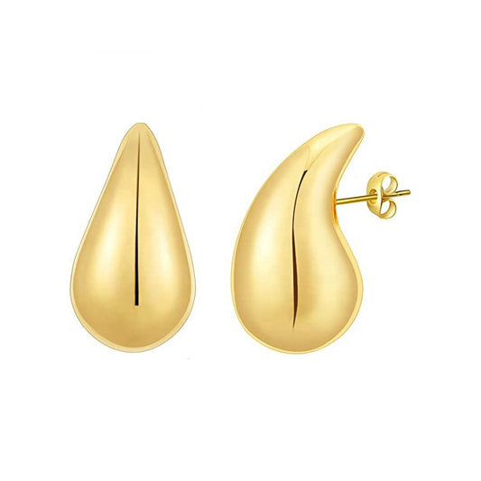 Gold Drop Designer Premium Earrings - 18K Gold Plated