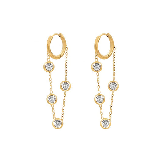 Sunbeams Hoop Designer Premium Earrings - 18K Gold Plated
