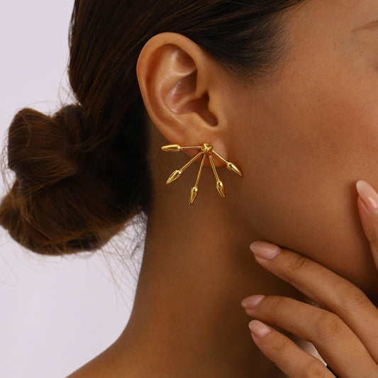 Mavi Spokes Premium Earrings - 18K Gold Plated