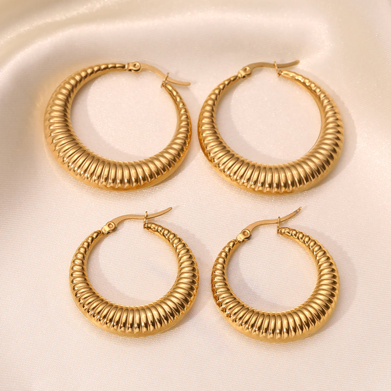 Esme Hoop Premium Earrings - 18K Gold Plated